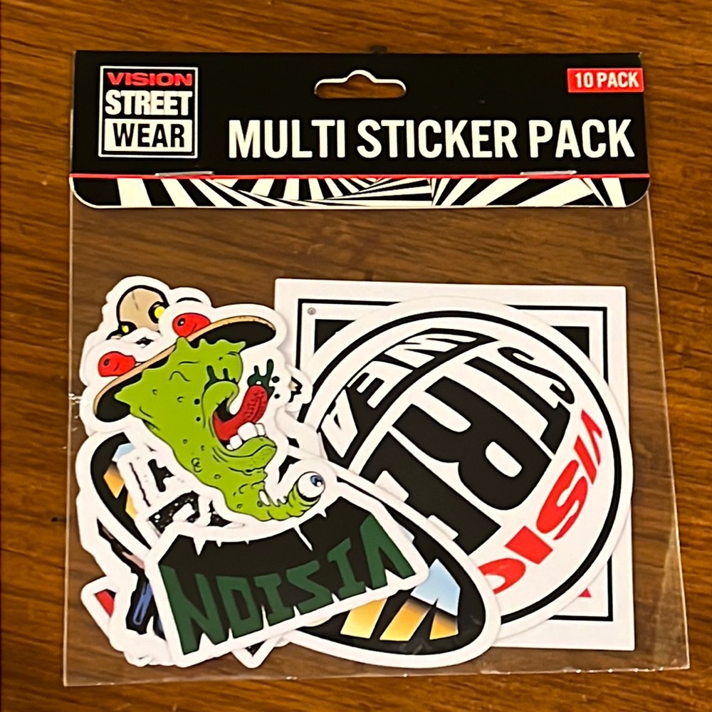 Vision Street Wear VSW skate skateboard stickers multi pack includes 10 stickers